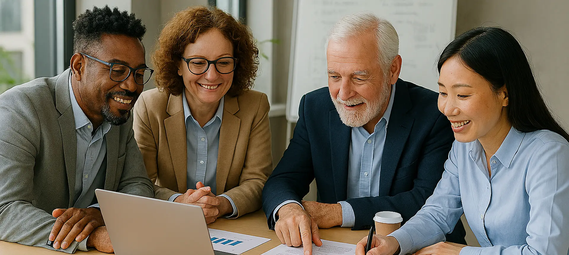 Business team collaborating in office